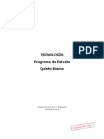 Programa de Tecnología - 5° Básico