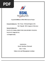 BSNL Summer Training Project