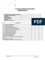 Lista de Chequeo Hoja de Vida Administrativo