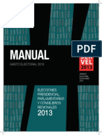 Manual Gasto Electoral 2013.
