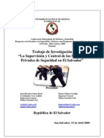 Supervisión y Control de los Servicios Privados de Seguridad  en El Salvador