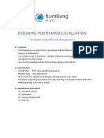 Designing Performance Evaluation