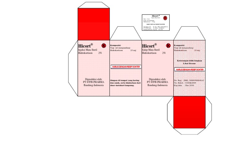 Desain Kemasan Injeksi Hidrokortison | PDF