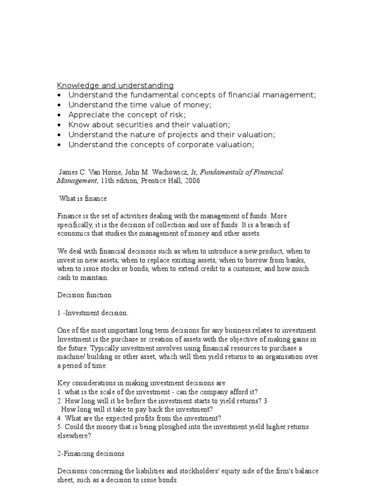 Fundamentals of Financial Management | PDF | Business | Finance & Money ...
