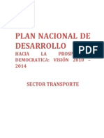 PND 2010-2014 (Sector Transporte)