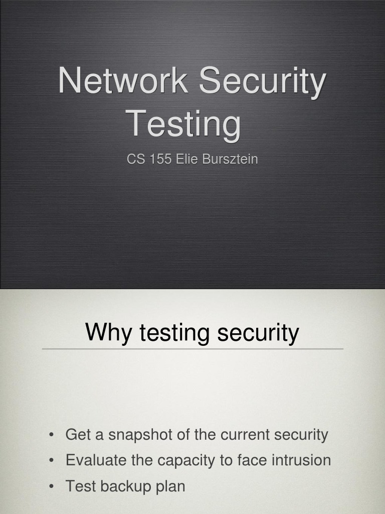 Network Security Testing | PDF