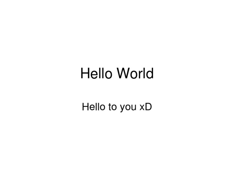 Hello World | PDF