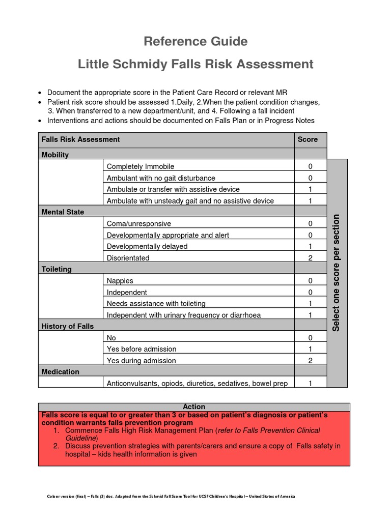 Little Schmidy Falls Risk Assessment Tool | PDF