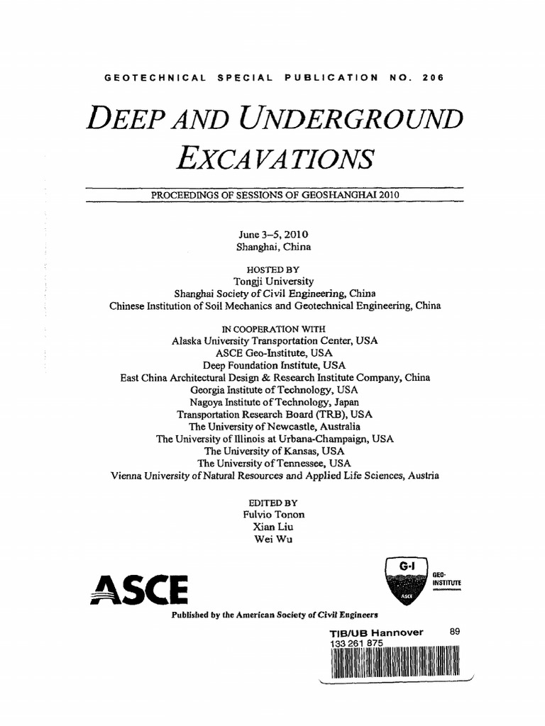 Deep Excavation | PDF | Tunnel | Deep Foundation