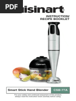 Download Cuisinart Stick Blender CSB77A Manual Recipe by lunwen SN192460283 doc pdf