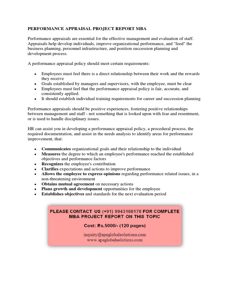 Performance Appraisal Policy Overview | PDF | Business | Self-Improvement