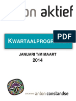 Anton Aktief - Kwartaalprogramma Januari T-M Maart 2014