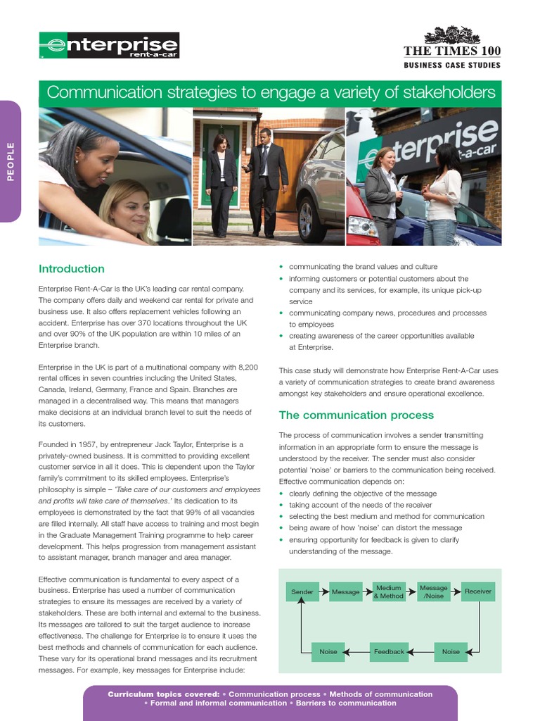 Enterprise Rent a Car Edition 18 Full Strategic Management