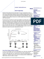 Tensile properties testing and stress-strain curves