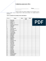 Profilul Distresului Afectiv - Foaie de Raspuns