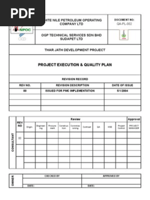 5A-QA-PL-02Rev00 - Project Execution and Quality Plan