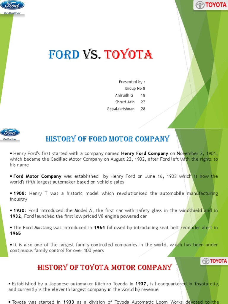 Ford Vs Toyota | PDF | Toyota | Strategic Management