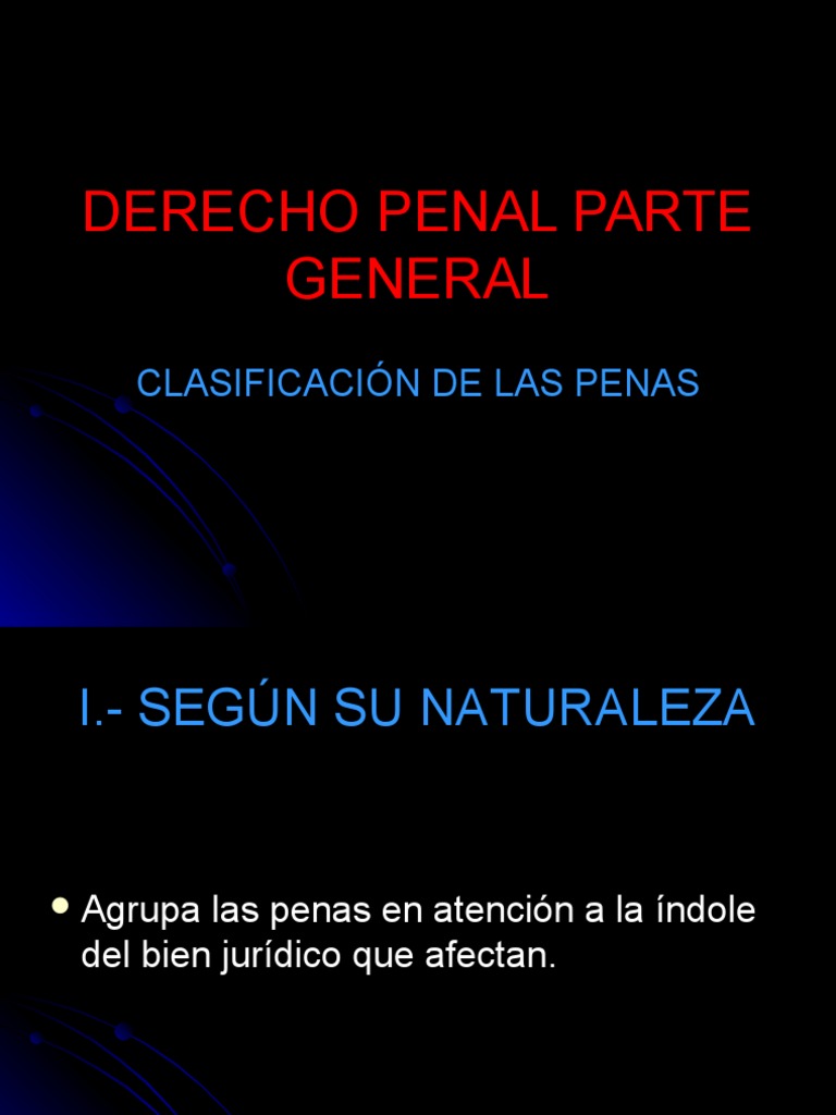 d1penal Clasificacion de Las Penas Punishments Criminology
