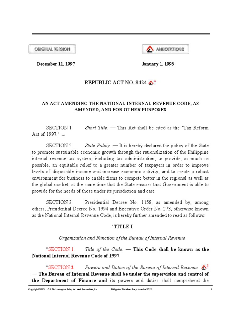NIRC As Amended | PDF | Science And Technology | Electrical Engineering