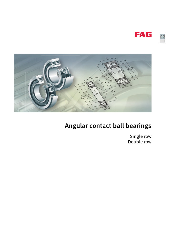 Angular Contact Ball Bearings Overview | PDF | Bearing (Mechanical ...
