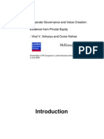 Corporate Governance and Value Creation - Evidence From Private Equity 2-June-2008 - McKinsey and London Business School