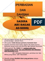 Analisa Keperibadian Saidina Abu Bakar Dan Saidina Umar