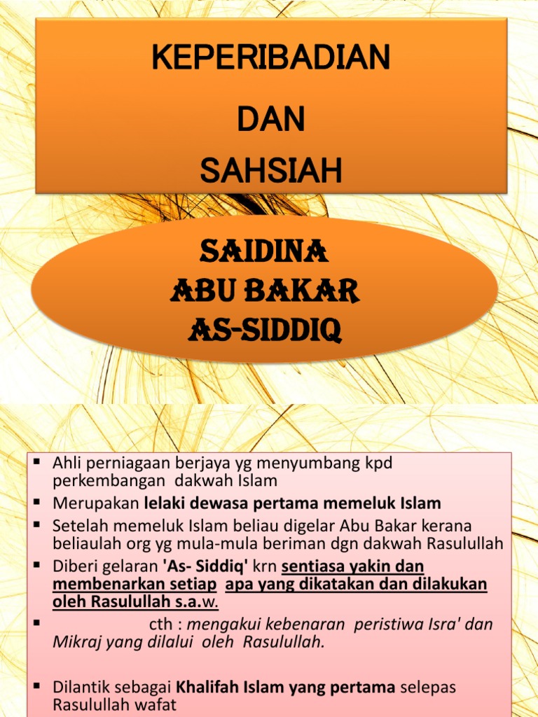 Nama Gelaran Saidina Abu Bakar