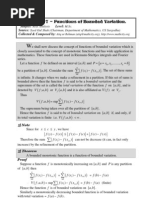 Chap 07 Real Analysis: Functions of Bounded Variation