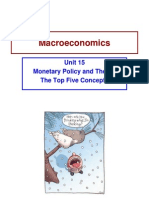 Macroeconomics: Unit 15 Monetary Policy and Theory The Top Five Concepts
