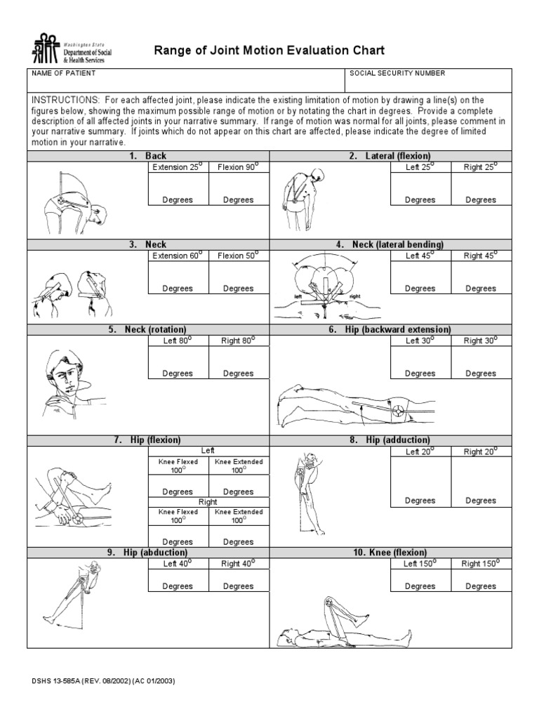 ROM of Joints Anatomical Terms Of Motion Knee