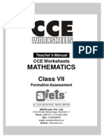 CCE Maths Teacher VII