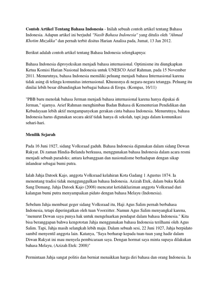 Artikel Bahasa Pdf