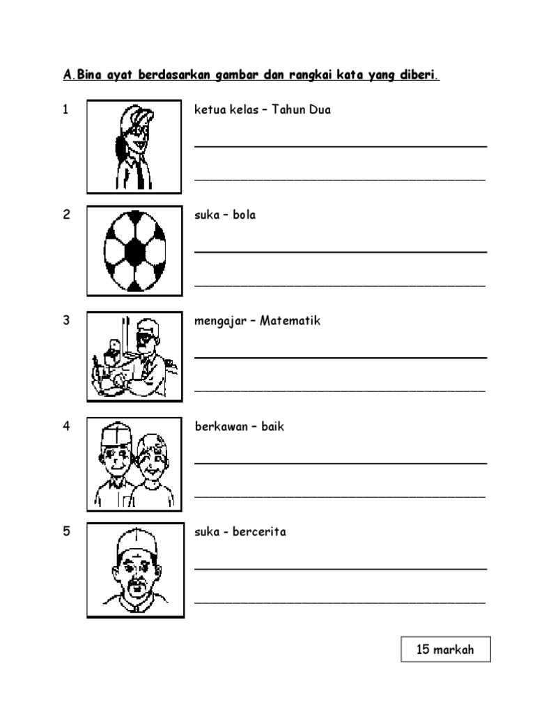 Kertas Peperiksaan KSSR BM Penulisan Tahun 2  PDF
