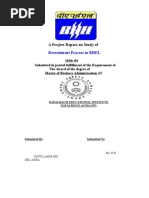 Download BHEL Project on Recruitment by umanggg SN19252338 doc pdf