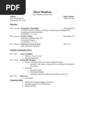 resume