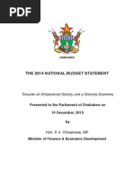 Download The 2014 National Budget Statement by Business Daily Zimbabwe SN192529996 doc pdf