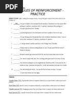 Schedules of Reinforcement Practice1