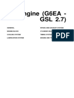 Engine Specifications and Component Details for G6EA GSL 2.7