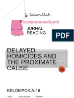Delayed Homicide and Proximate Cause