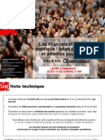Le nouvel Observateur - Le bilan politique des Français - Décembre 2013
