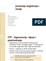 VII Segmentacija, Targetiranje I Pozicioniranje