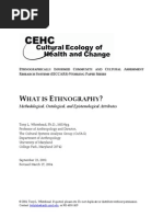 Hat Is Thnography: Methodological, Ontological, and Epistemological Attributes