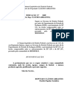 Indicação Sugerindo Pavimentação Do Trecho Da DF 131 e DF 205