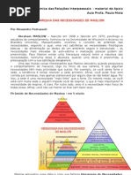 A Hierarquia Das Necessidades de MASLOW - DRI