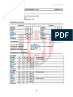 Jornada 07 - Resultados Viernes 01 de Noviembre de 2013