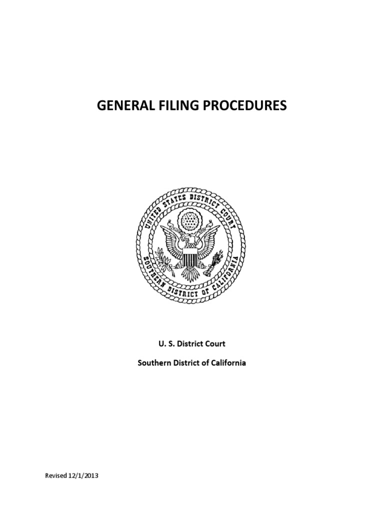 Southern District Court Filing Guide | PDF | Service Of Process | Complaint