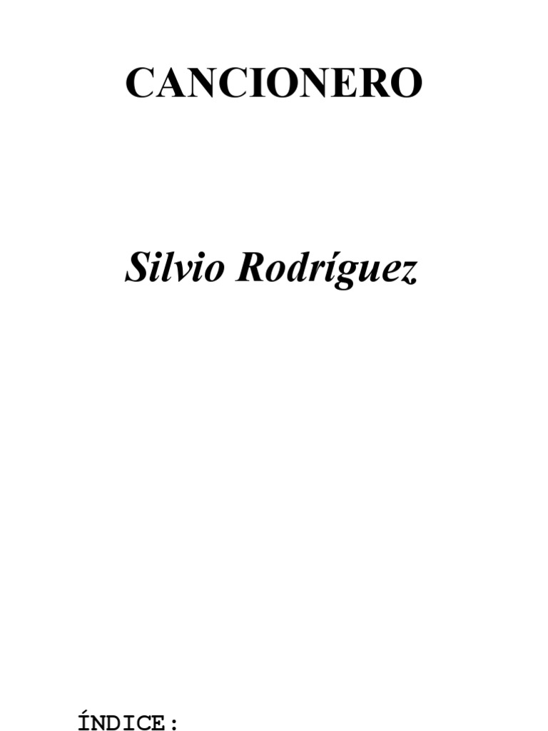Silvio Rodriguez - Letras y Partituras (Para Guitarra | PDF