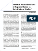 Madhu Dubney Postmodernism as Postnationalism? Racial Representation in Black Cultural Studies