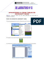 Aprendiendo a Crear Tablas en Microsoft Word