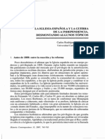 La Iglesia Española e la guerra de la independencia